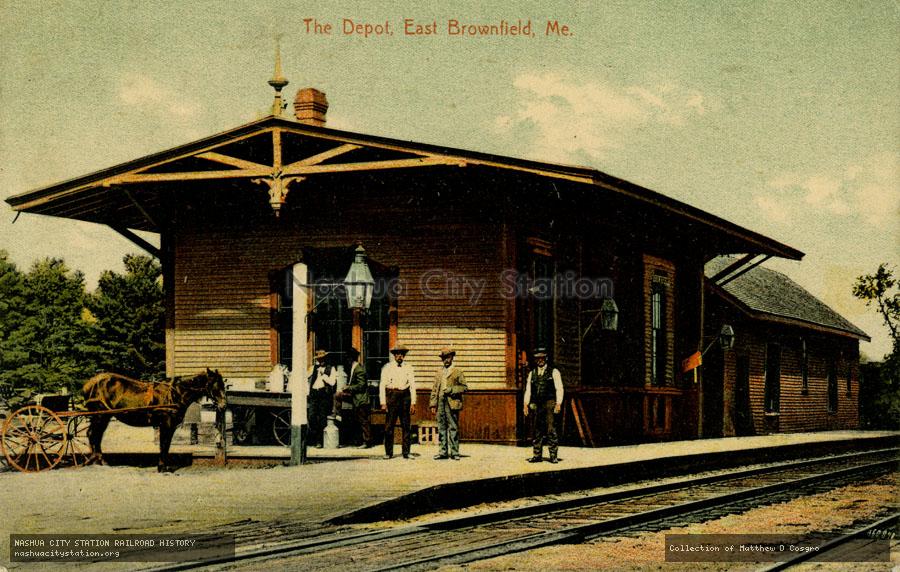 Postcard: The Depot, East Brownfield, Maine